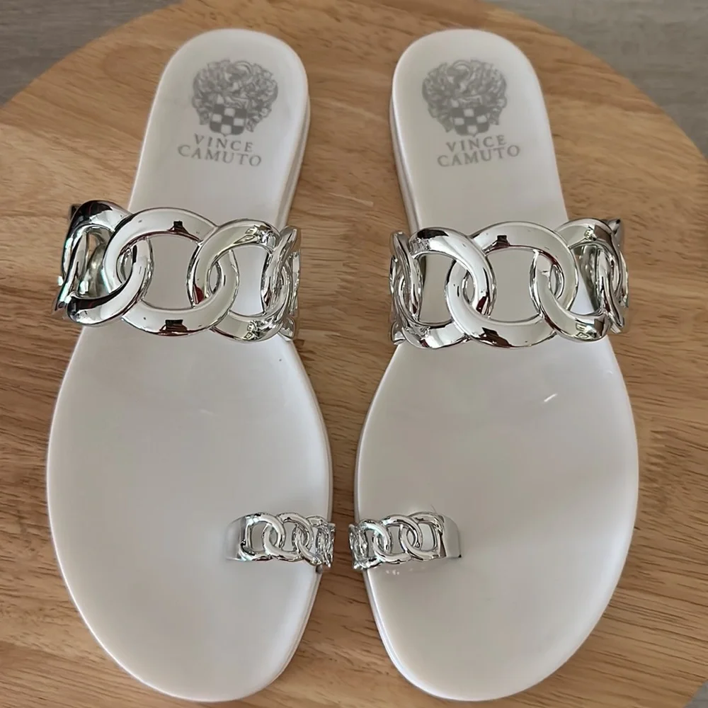 Vince Camuto Emagenta Metallic Jelly Slide Sandal